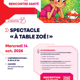 Spectacle A table Zoé