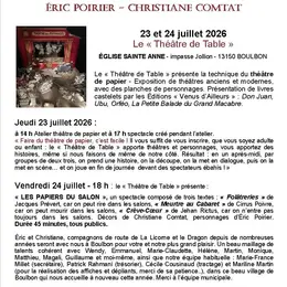 Spectacle/atelier - Le Théâtre de table