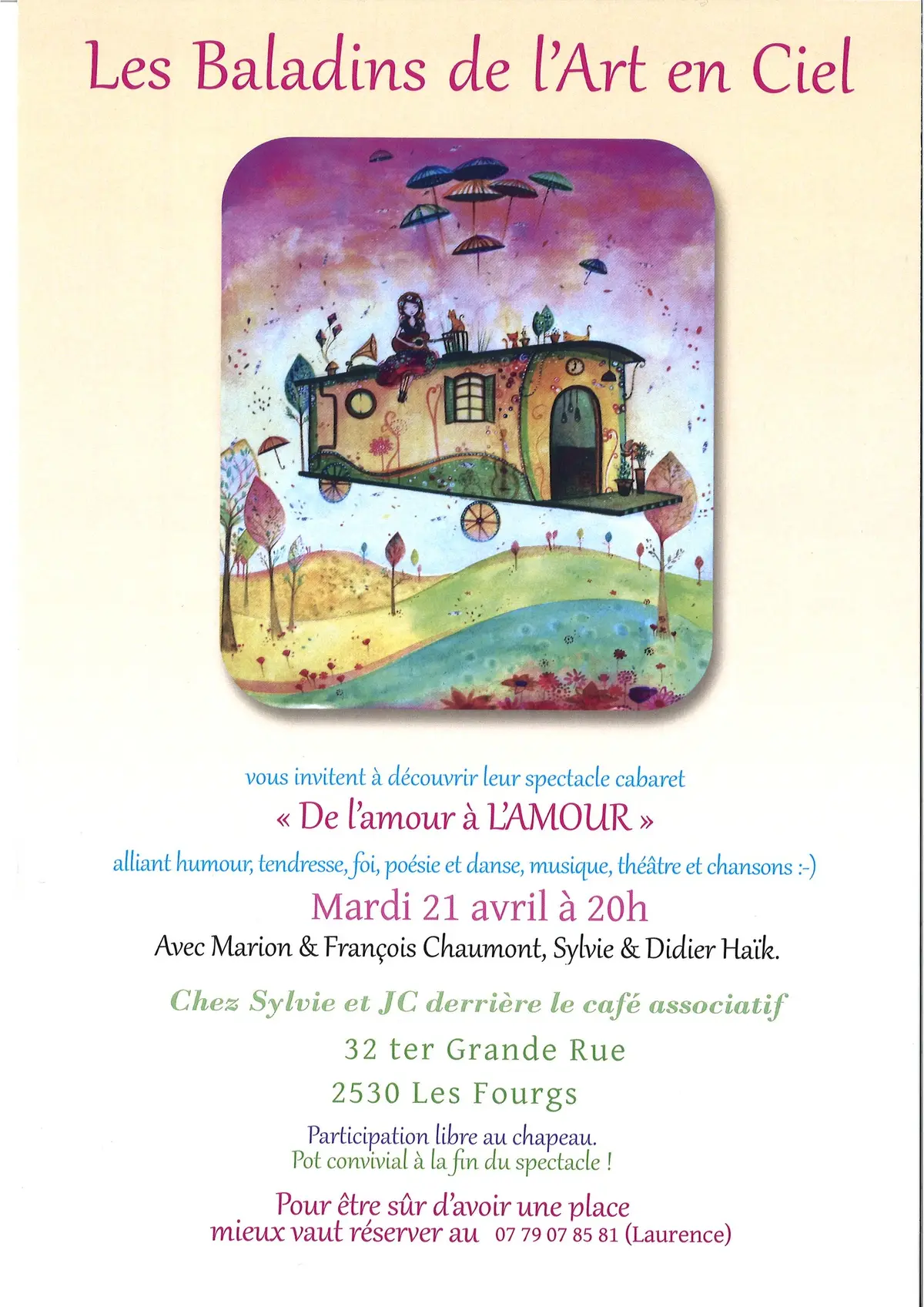 Spectacle cabaret - Les baladins de l'Art en Ciel