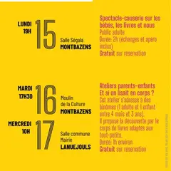 Spectacle - causerie sur les bébés