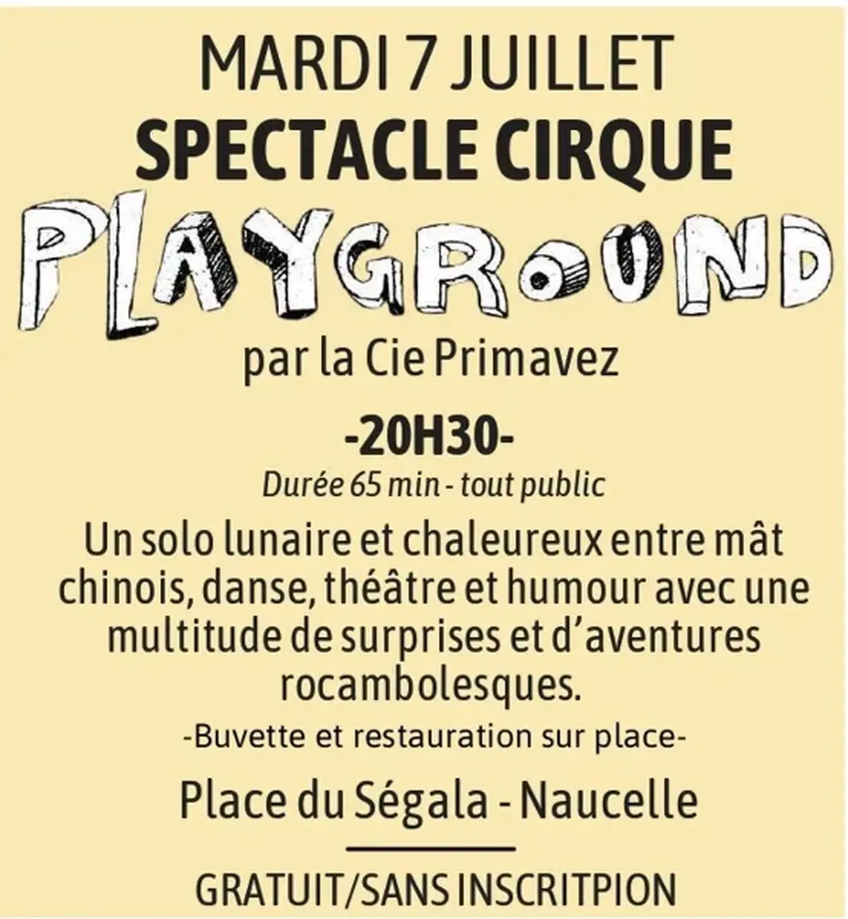 Spectacle cirque Playground
