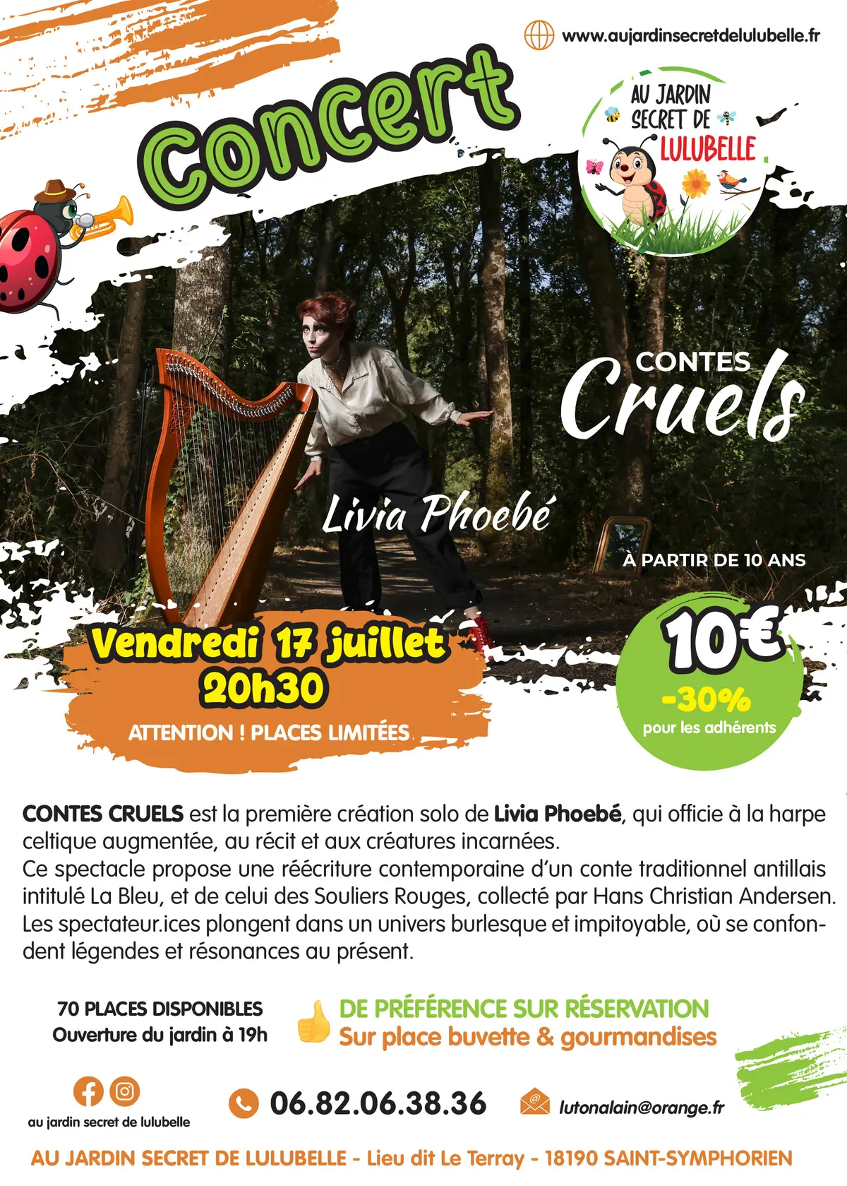 Spectacle Contes Cruels par Livia Phoebé