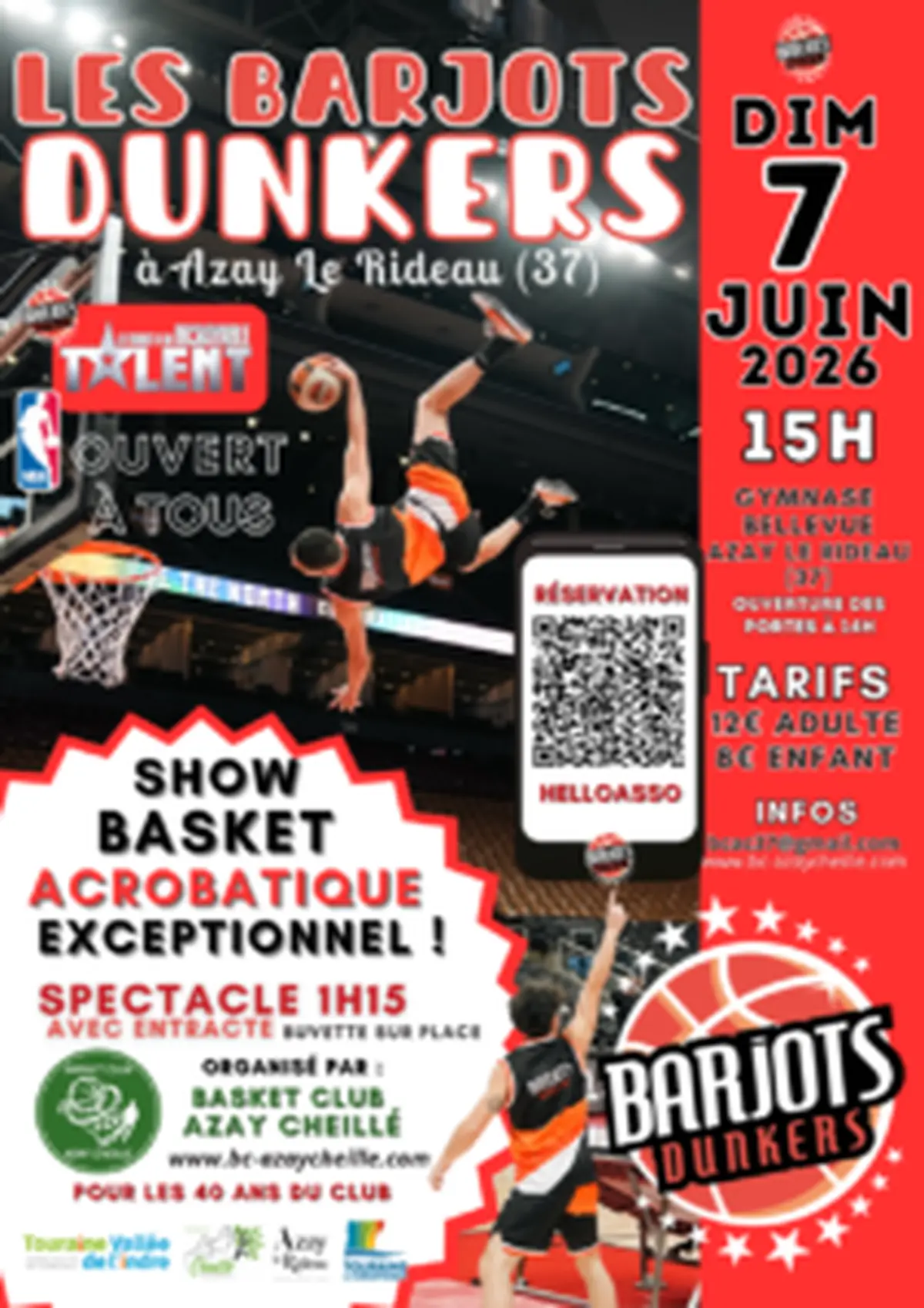 Spectacle de Basket acrobatique : les Barjots Dunkers