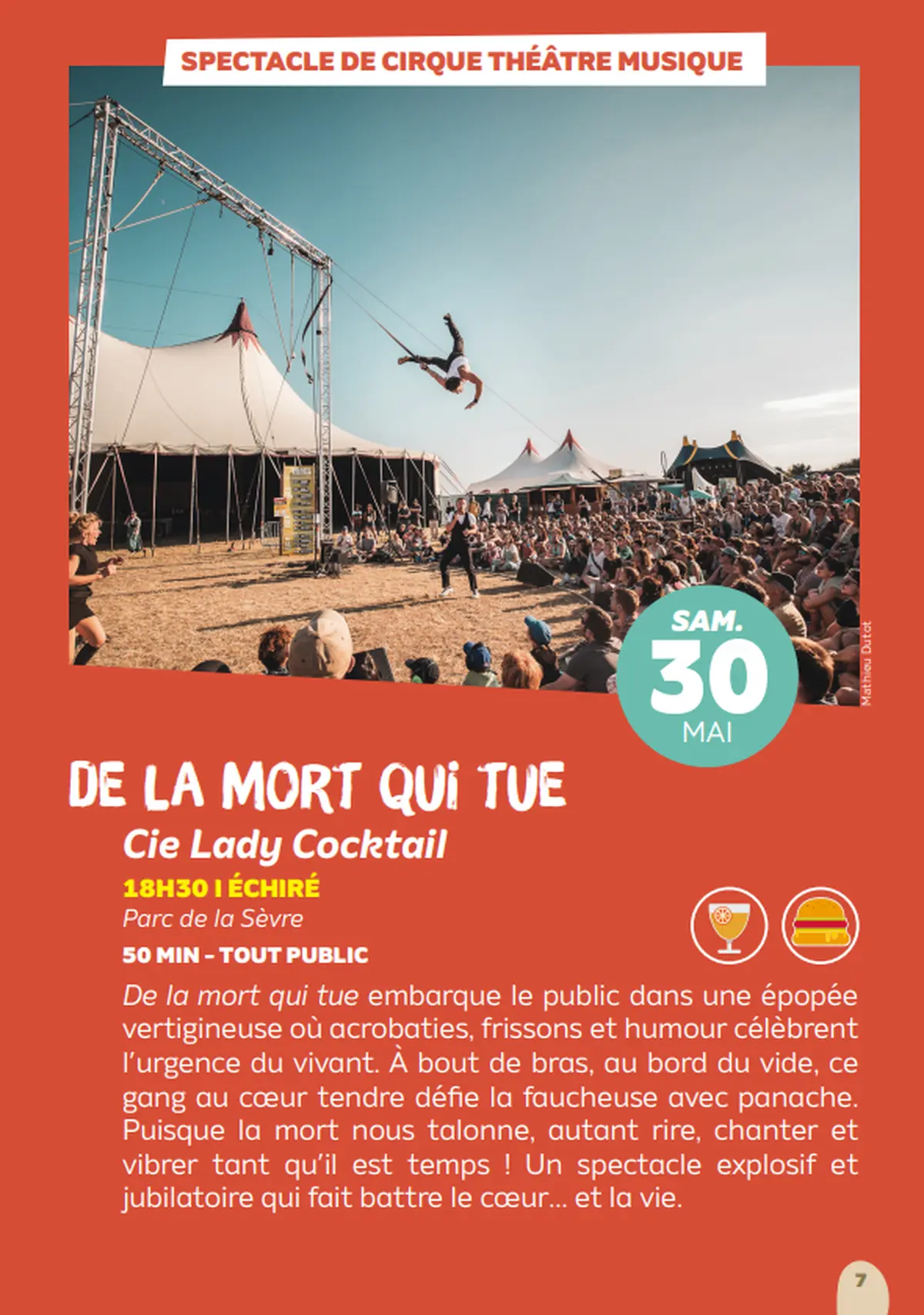 Spectacle de cirque théâtre musique - La 5e Saison à Échiré