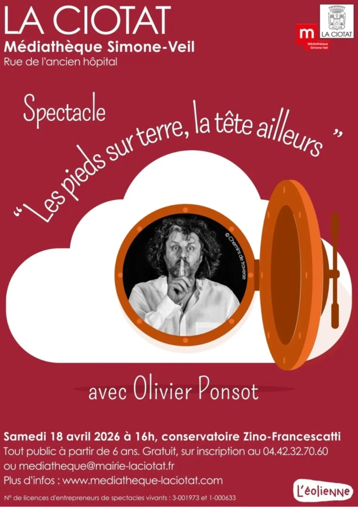 Spectacle de contes - Les Pieds sur Terre, la Tête Ailleurs