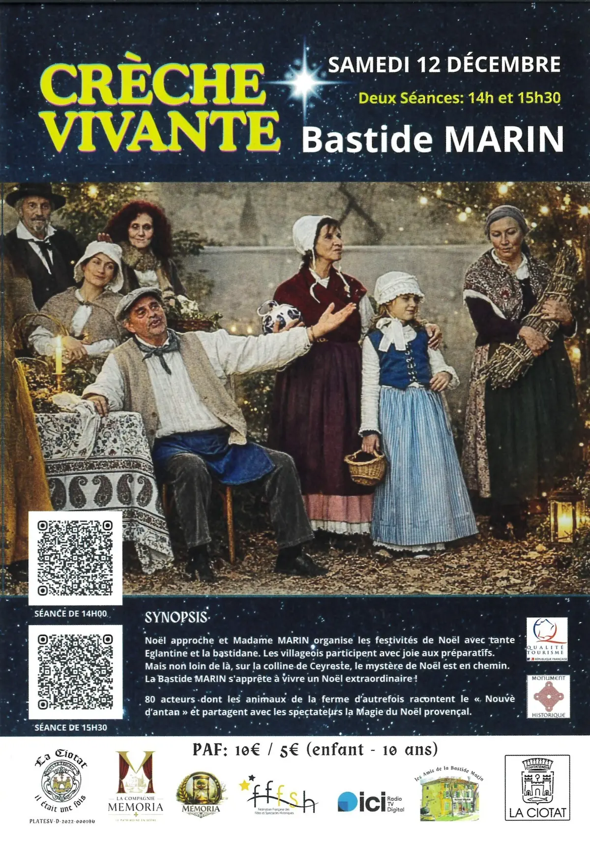 Spectacle de Crèche Vivante à la Bastide Marin