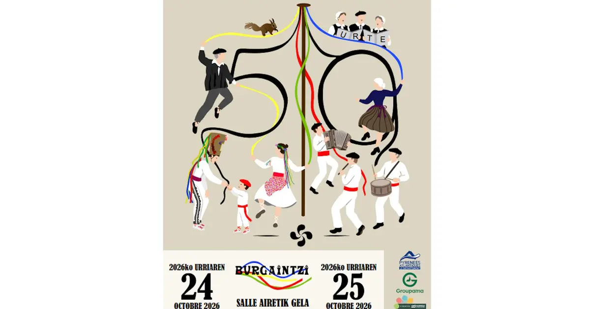 Spectacle de danses basques : 50 ans du groupe Burgaintzi "Dantzan Bizi"