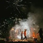 Spectacle de feu (Jardins de la Guierle)
