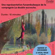 Spectacle de funambule Toile tissée au Musée Henri-Martin