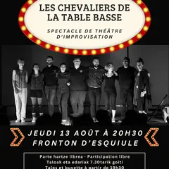 Spectacle de théâtre d'improvisation : Les chevaliers de la table basse