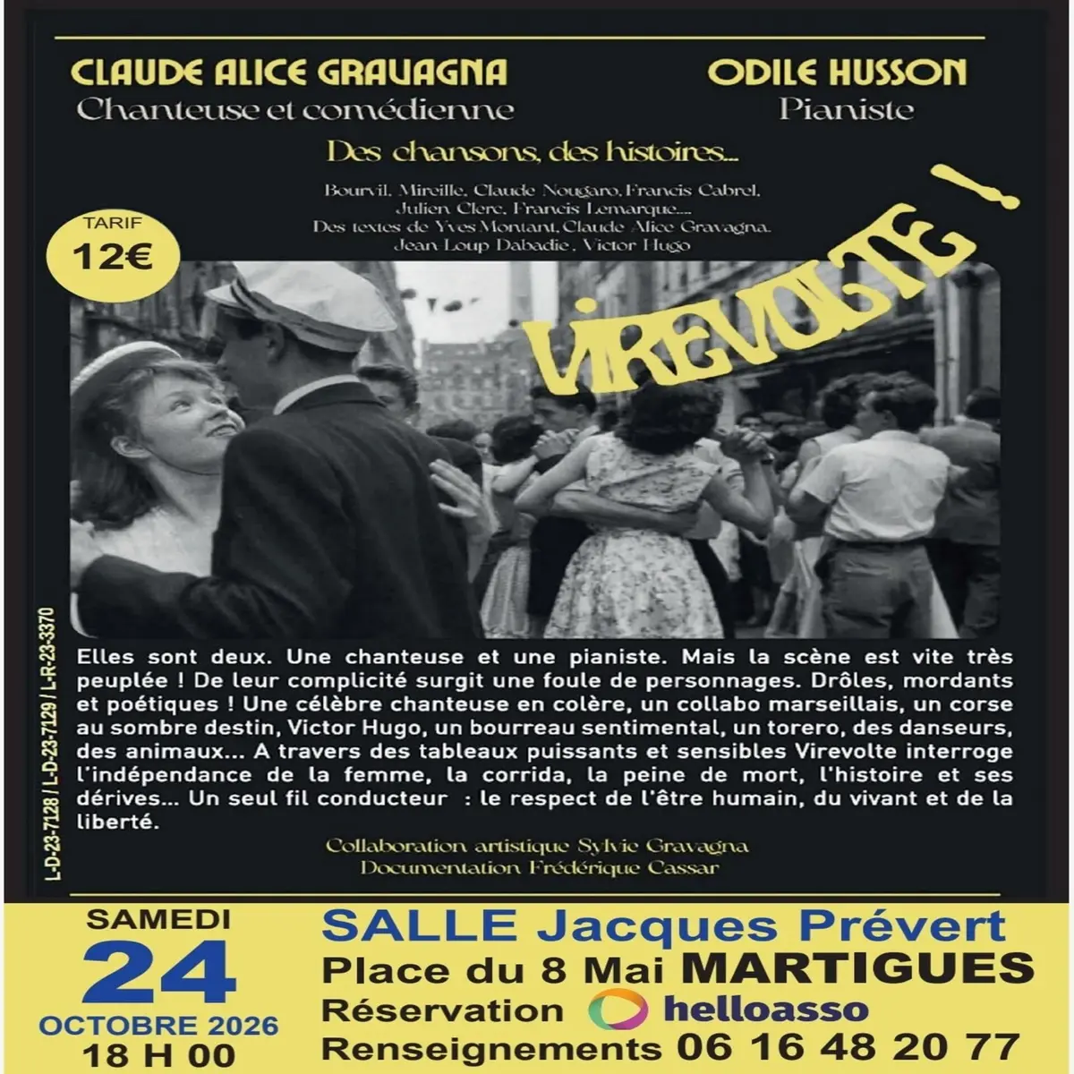 Spectacle de théâtre et chanson VIREVOLTE