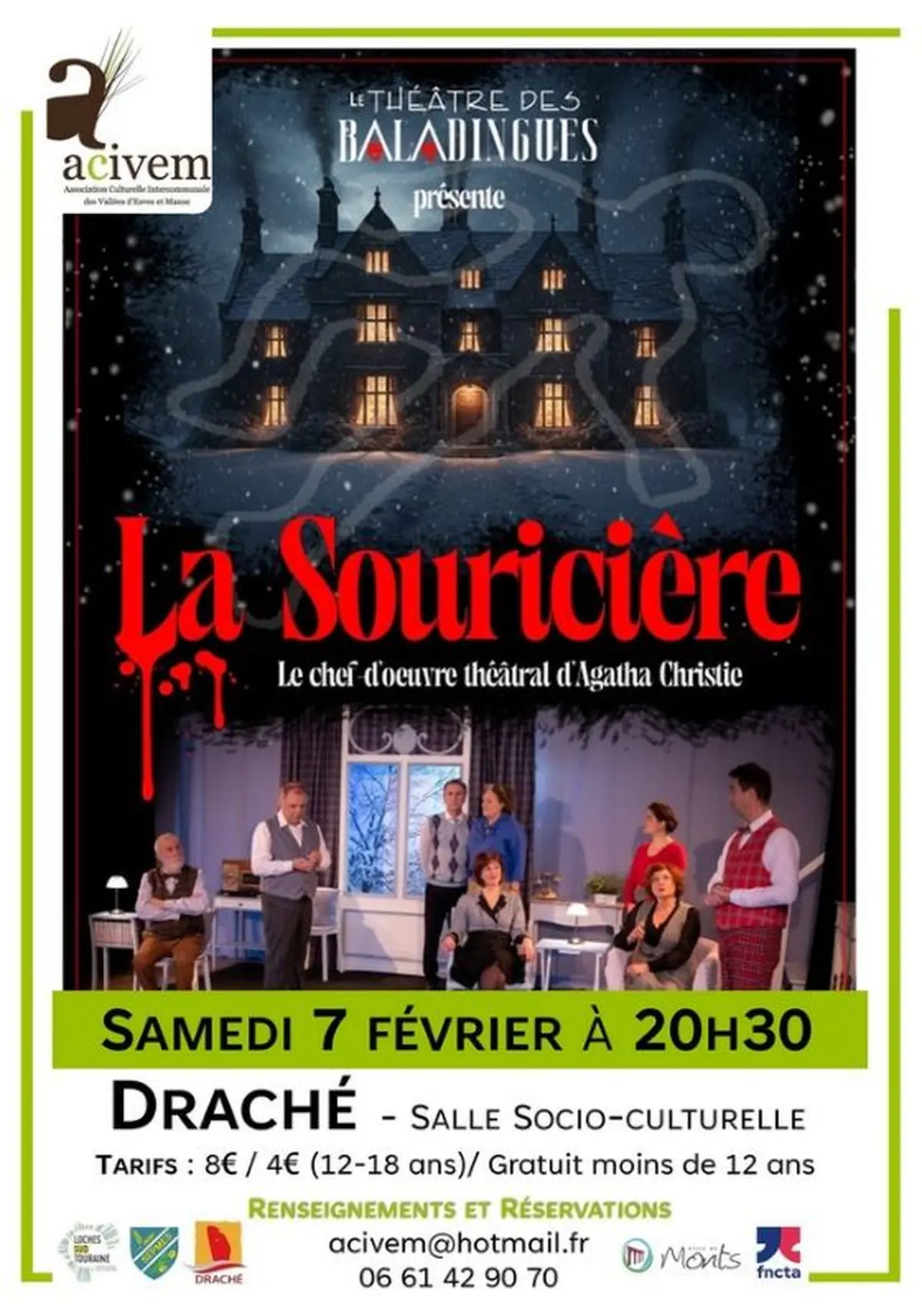 Spectacle de théâtre La souricière d'Agatha Christie