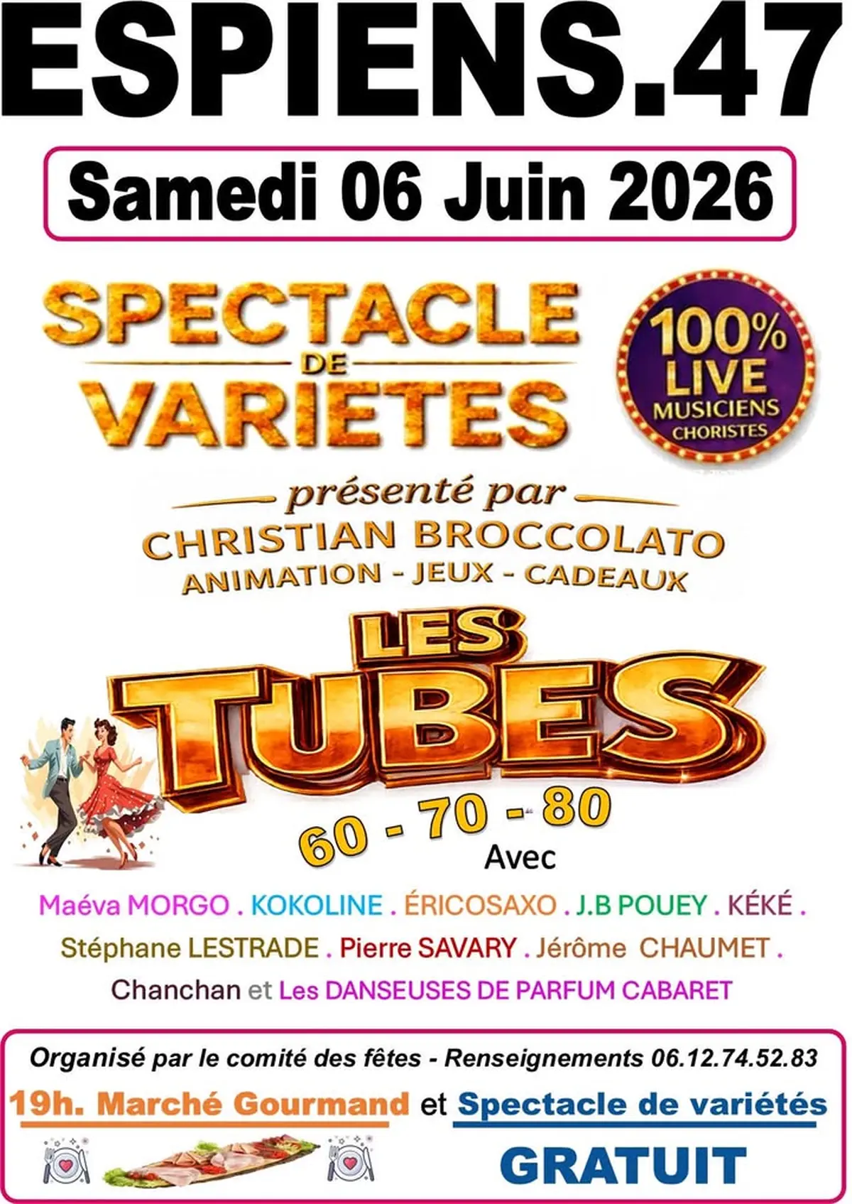 Spectacle de variétés - Les tubes 60/70/80
