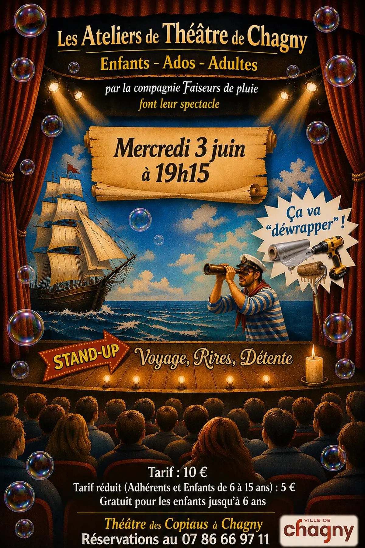 Spectacle des ateliers de théâtre de Chagny