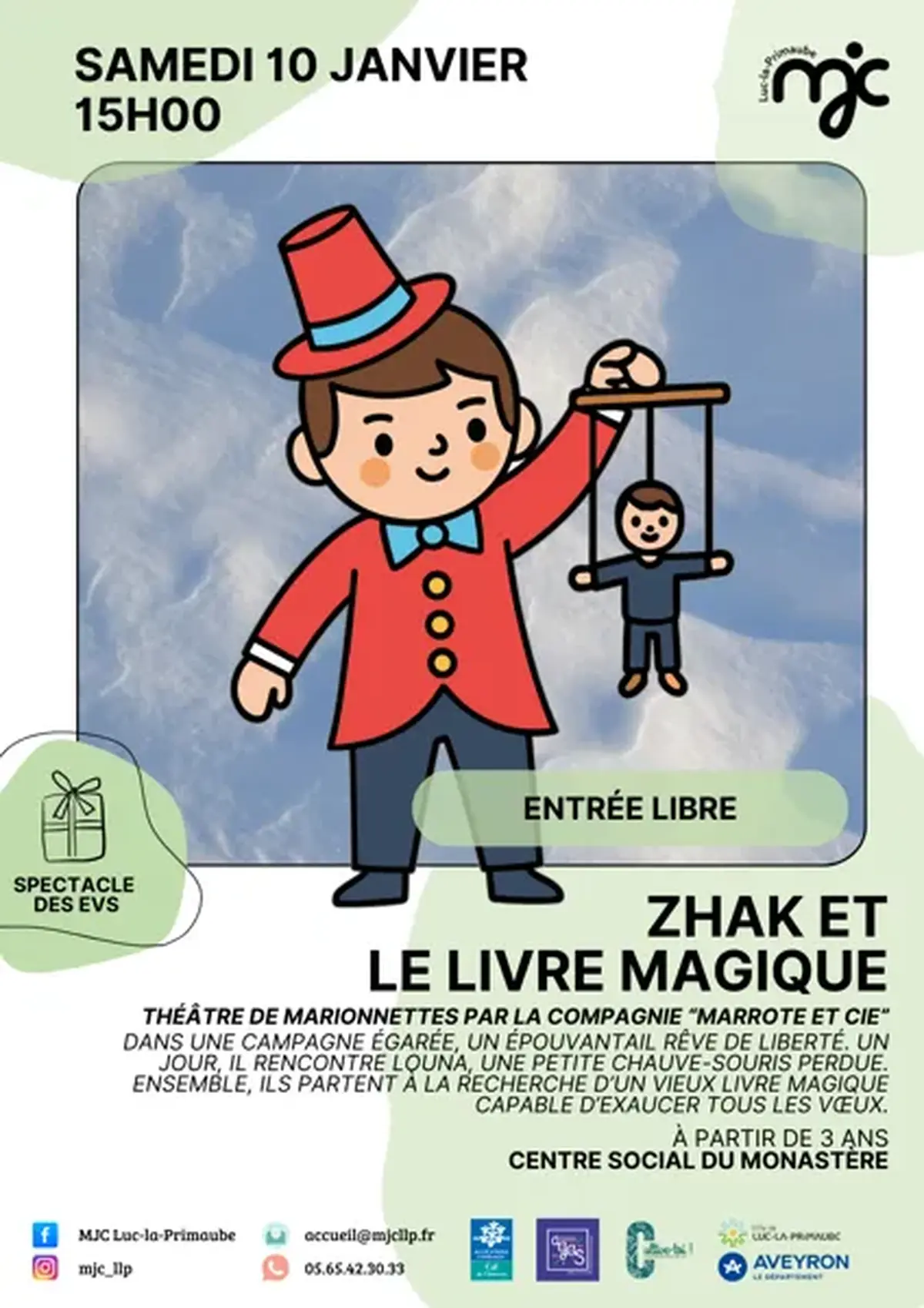 SPECTACLE DES EVS : Spectacle « Zhak et le livre magique »