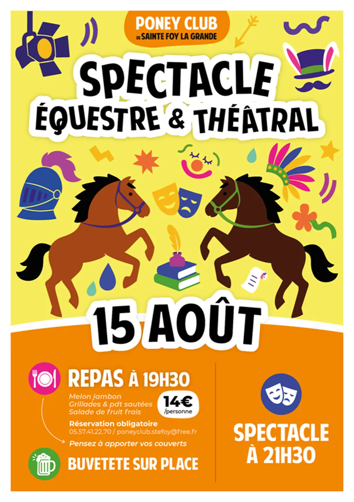 Spectacle équestre et théâtral du Poney Club de Saint-Foy-La-Grande