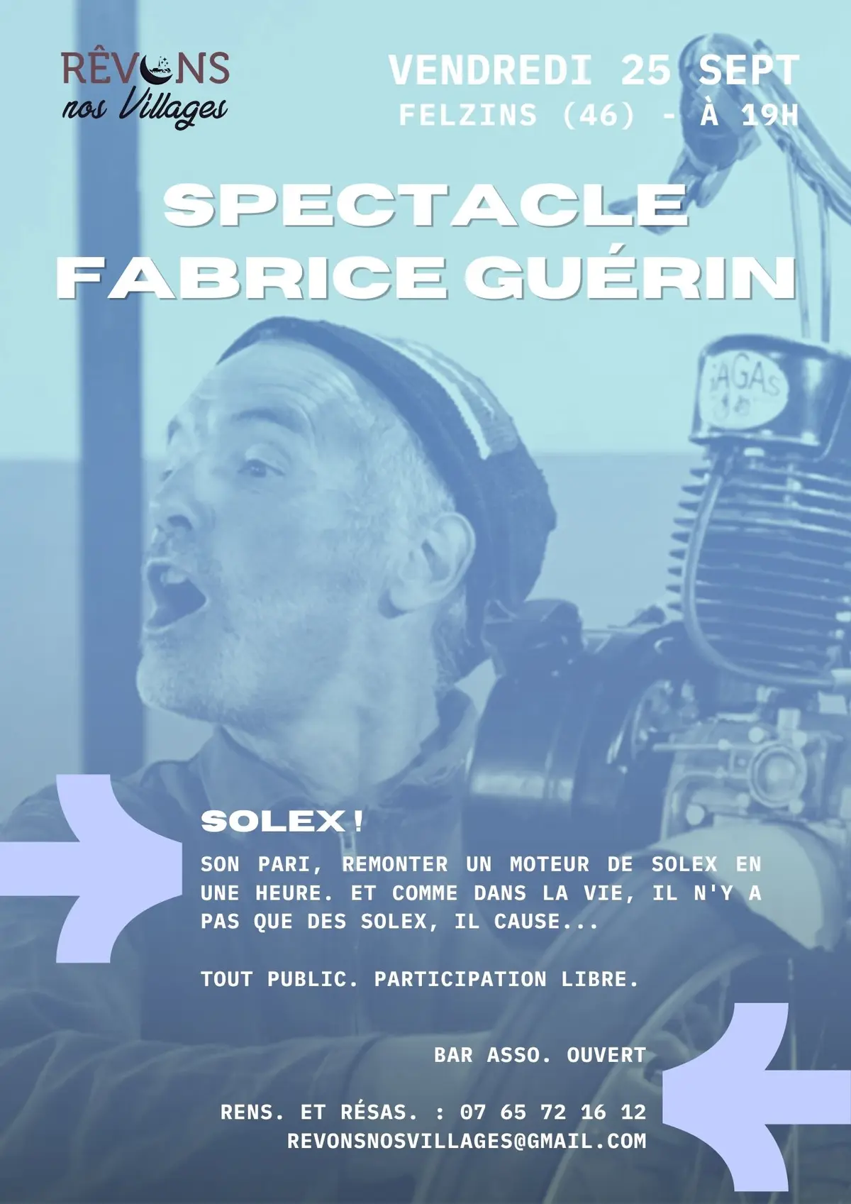 Spectacle Fabrice Guérin à Felzins