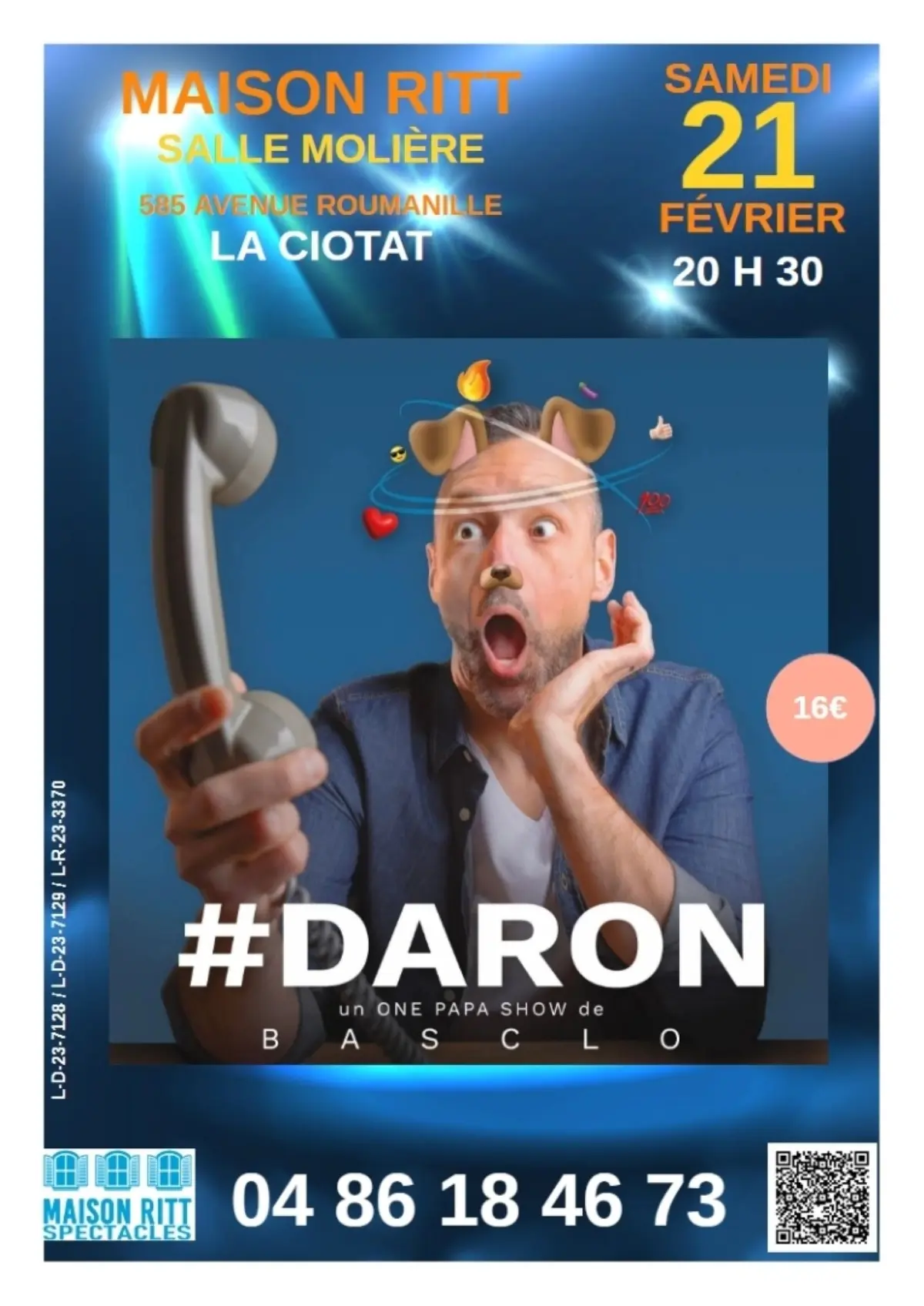 Spectacle humoristique Daron de Christophe Basclo