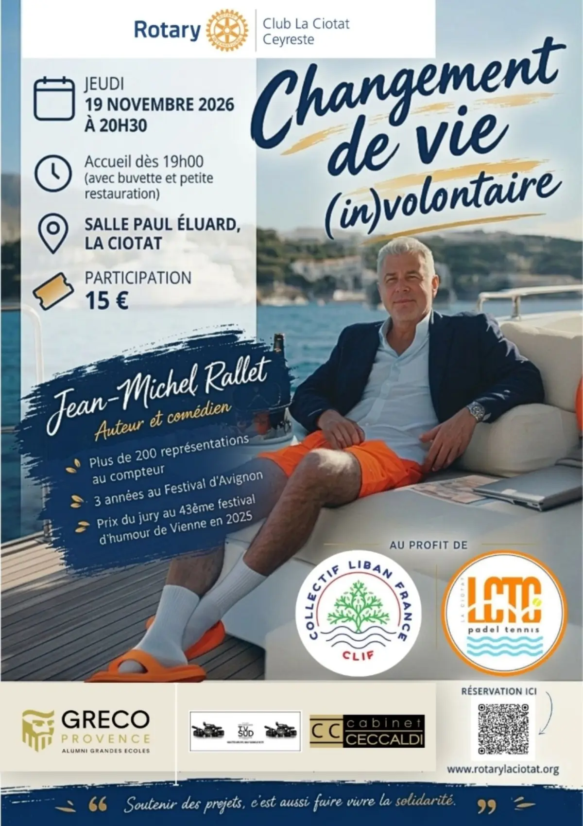 Spectacle humoristique et solidaire : Changement de Vie (In)volontaire