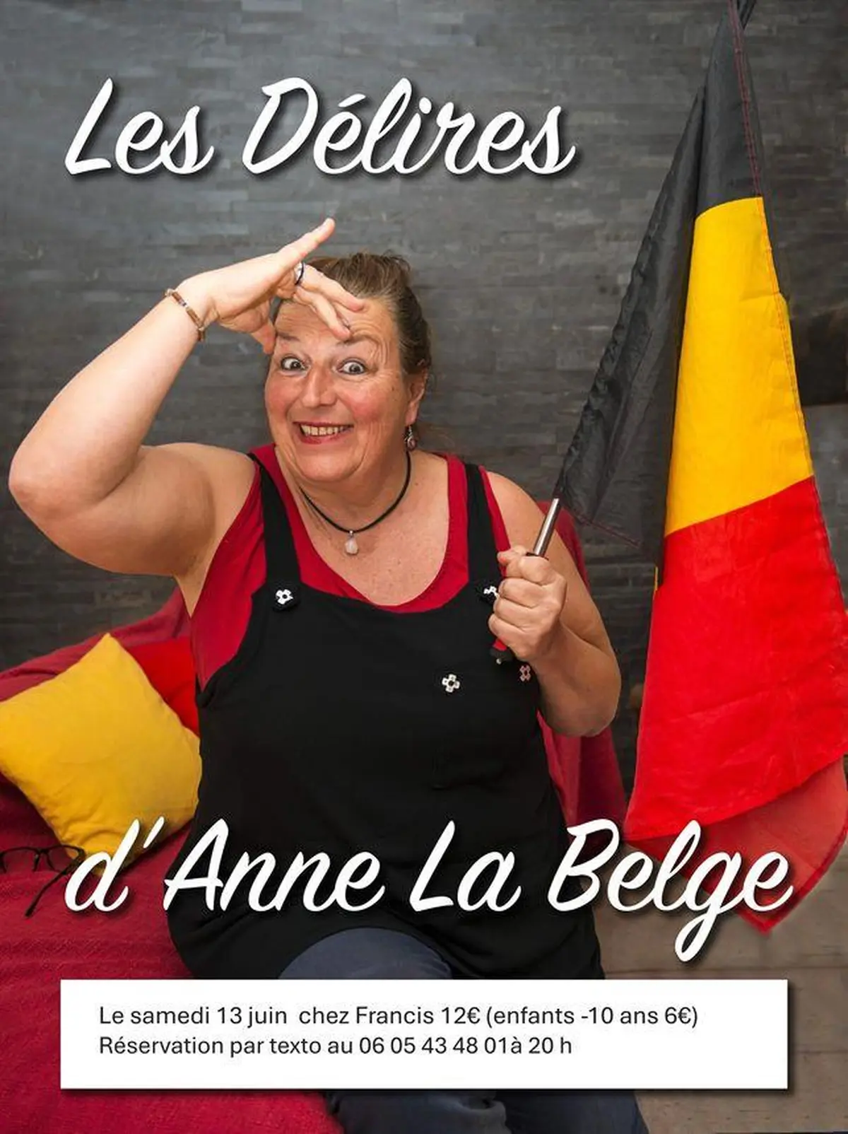 Spectacle humoristique Les Délires d'Anne La Belge