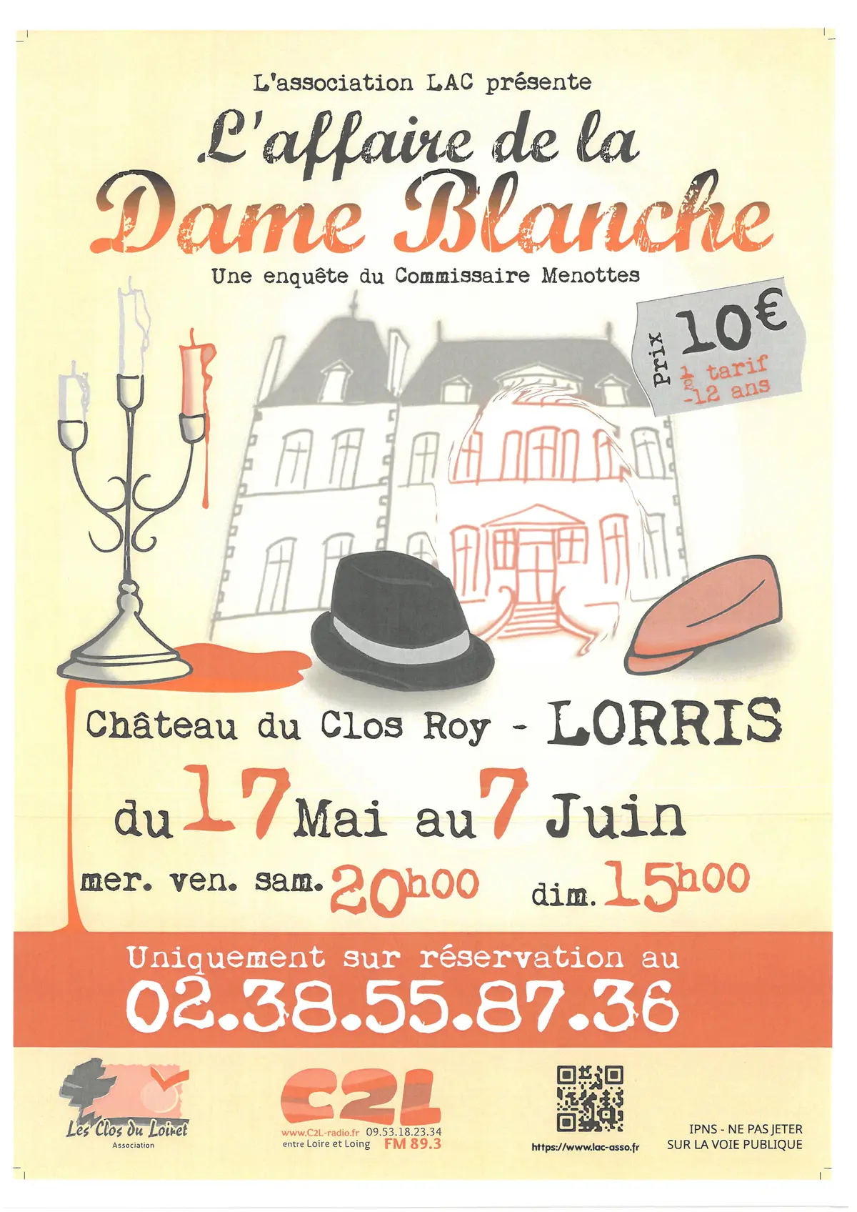 Spectacle L'affaire de la Dame Blanche