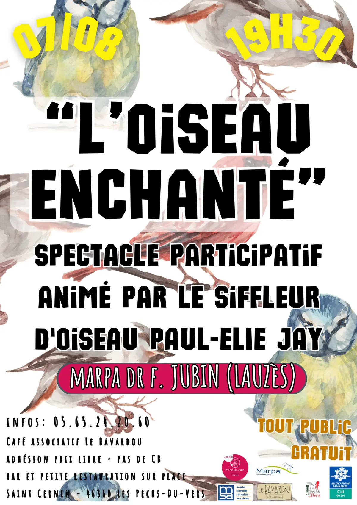Spectacle L'oiseau enchanté à la MARPA de Lauzès