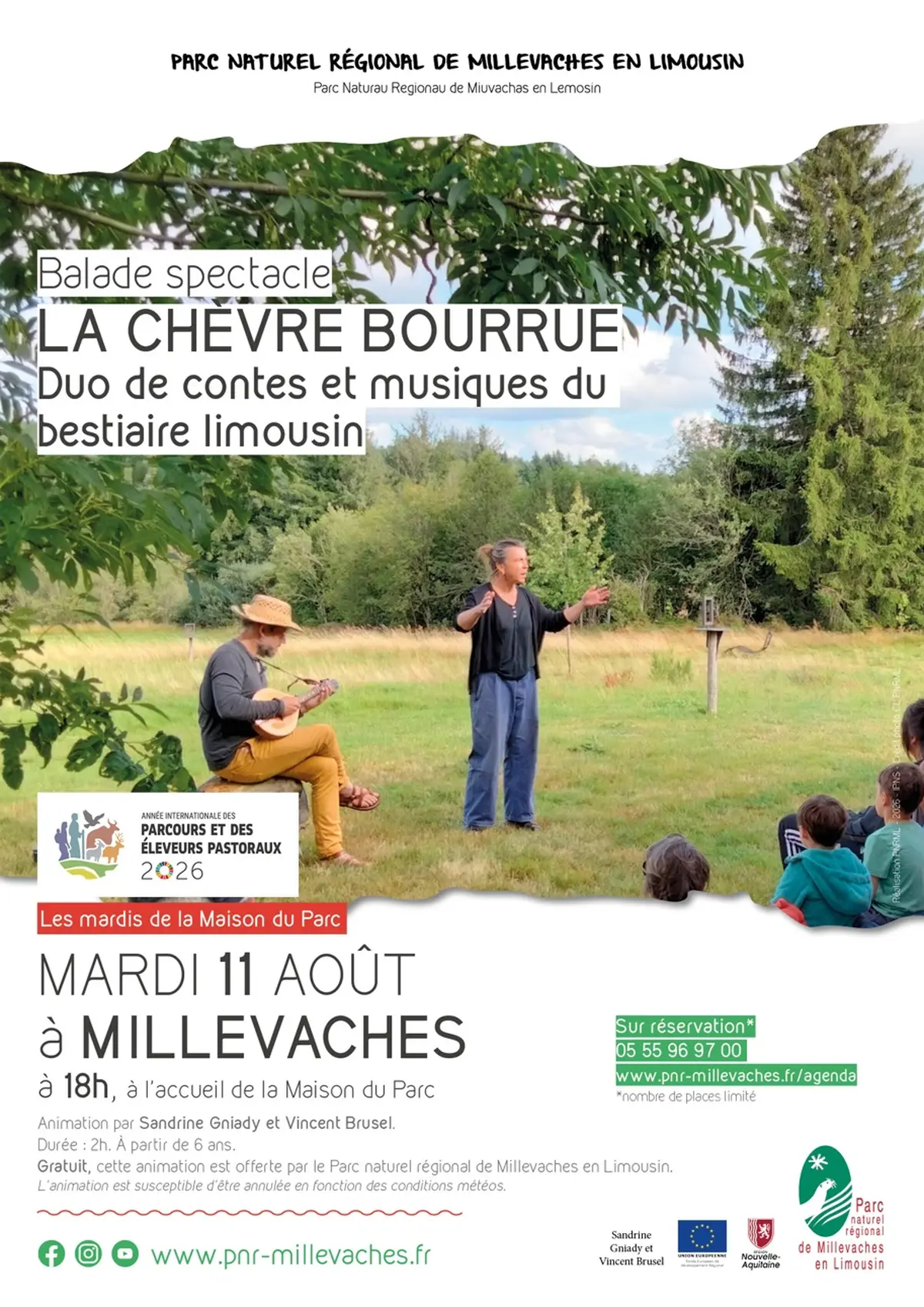 Spectacle La chèvre bourrue, duo de contes et musiques du bestiaire limousin