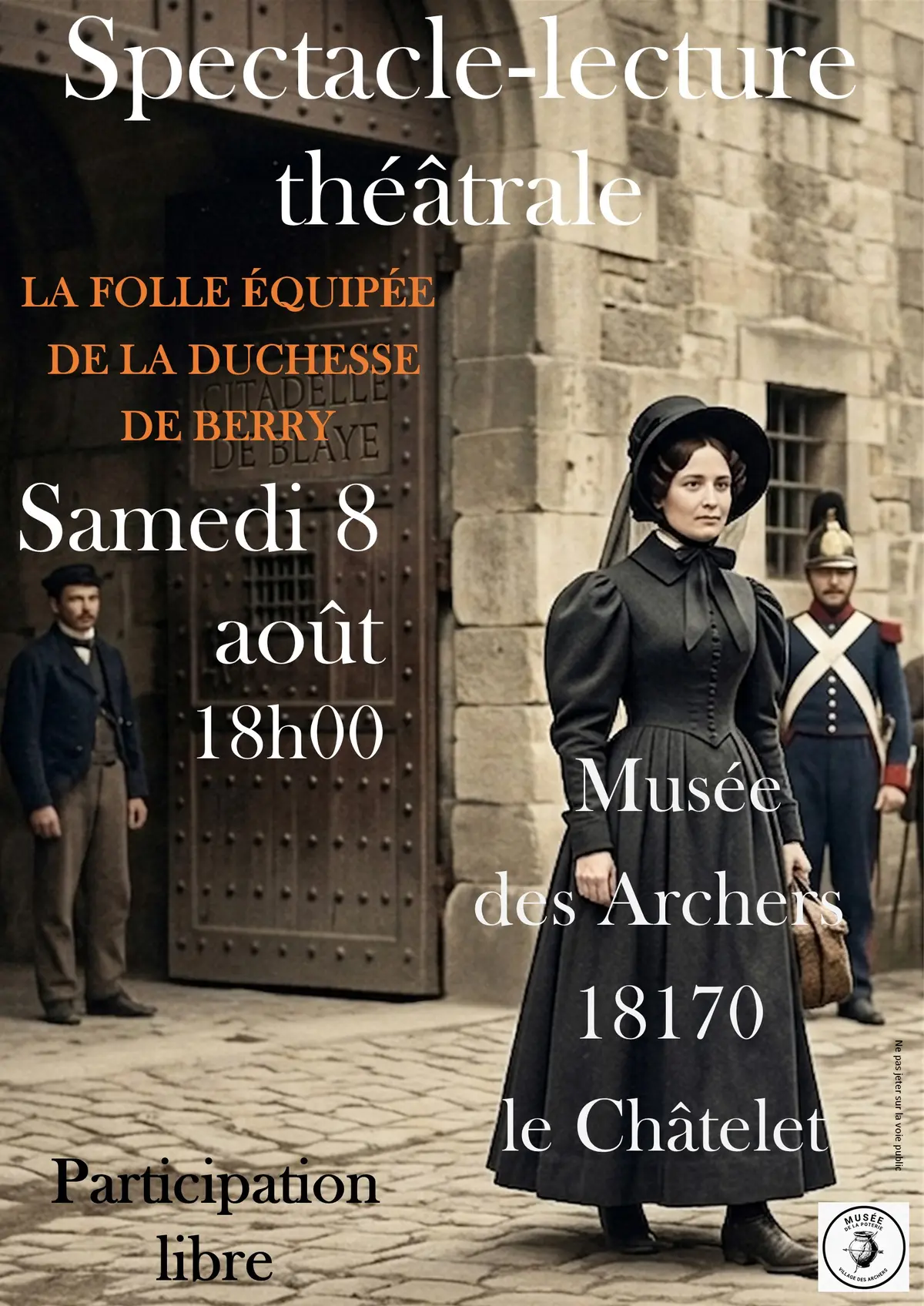 Spectacle lecture théâtrale au musée