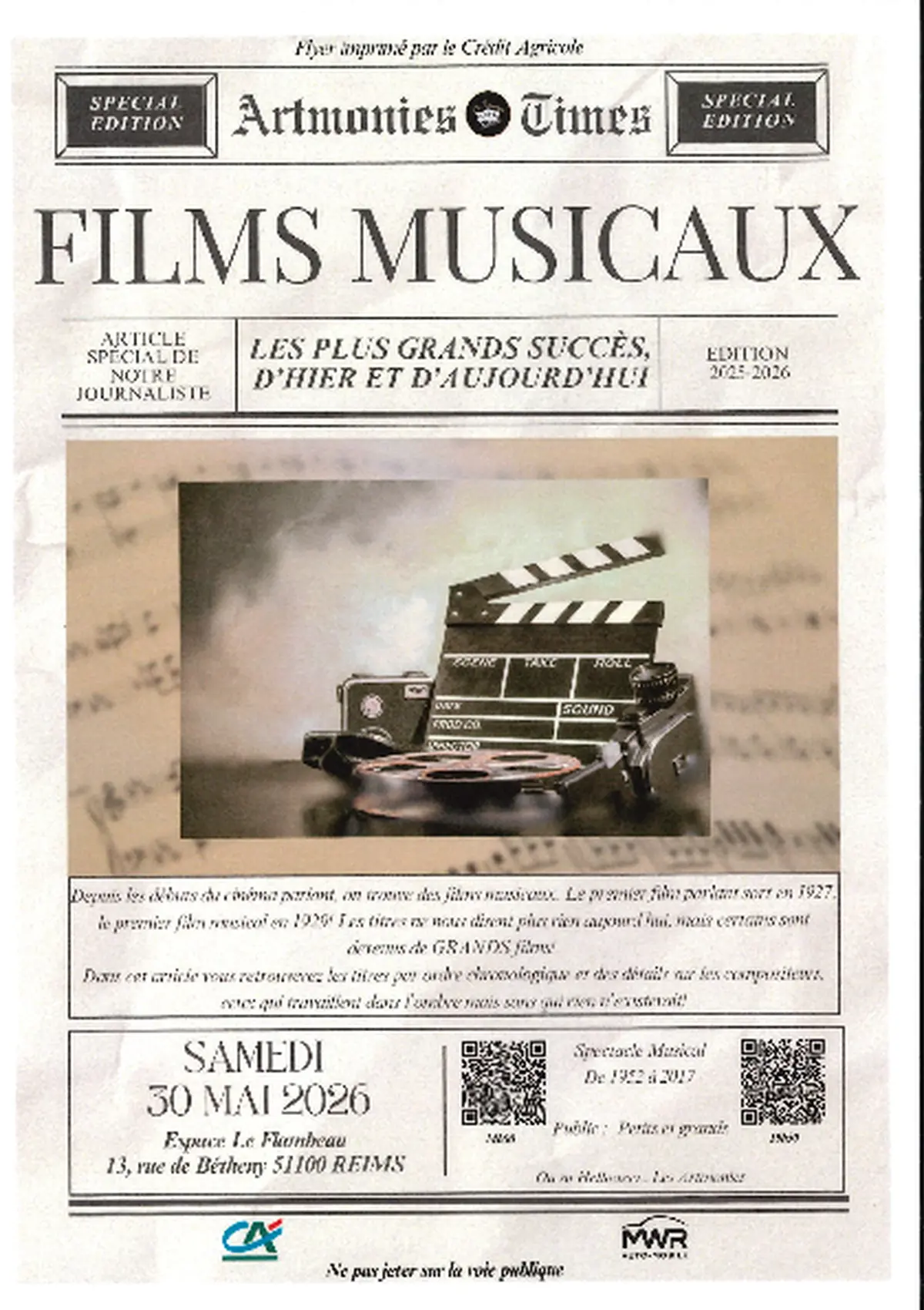 Spectacle Les Films musicaux