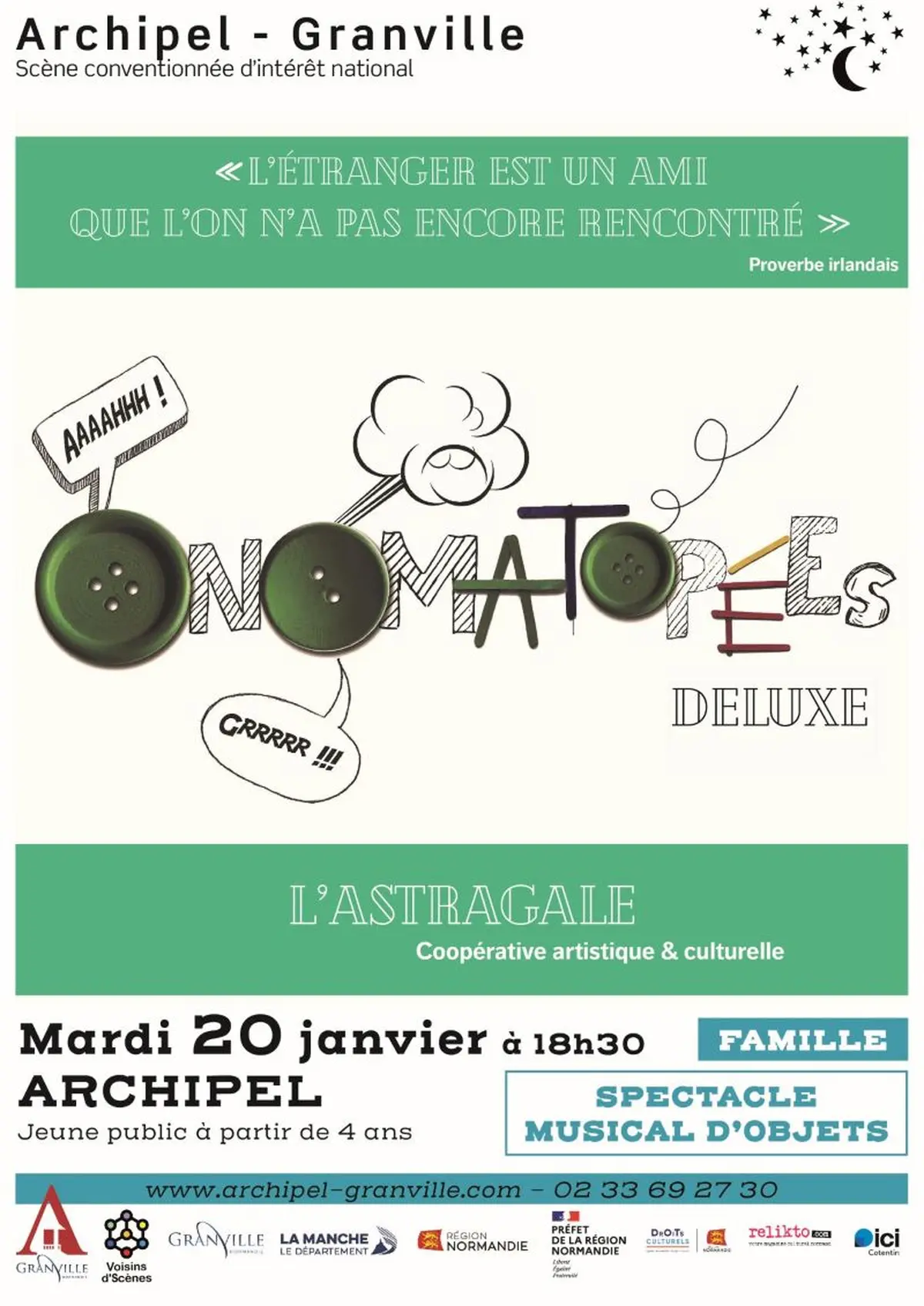 Spectacle musical d'objets pour enfants : Onomatopées Deluxe - L'Astragale