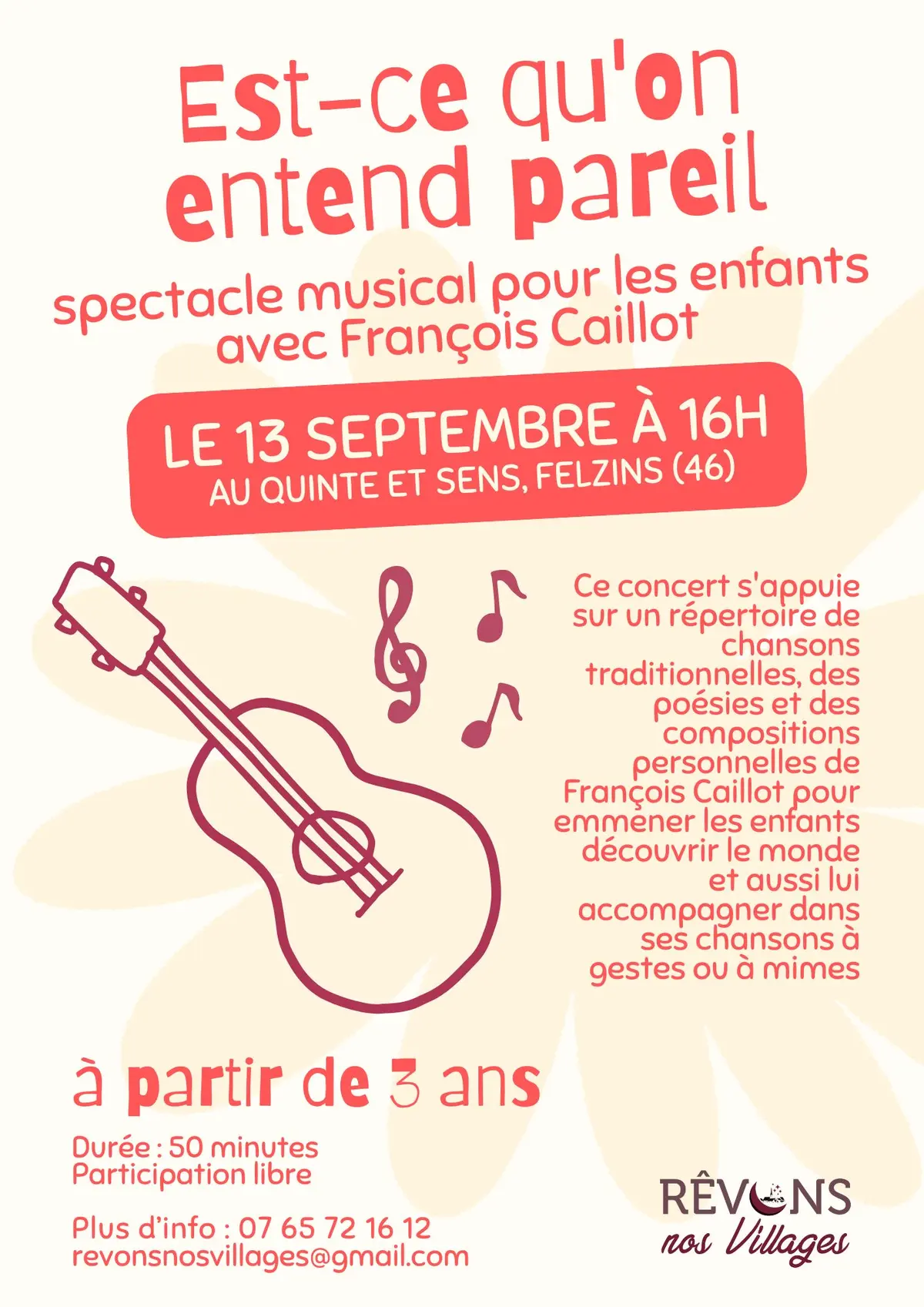 Spectacle Musical Enfants à Saint-Félix