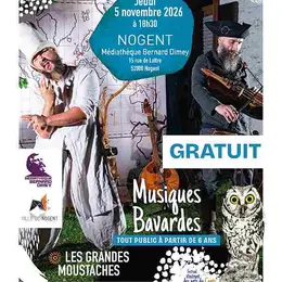Spectacle musical et familial Musiques Bavardes des Grandes Moustaches