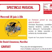 Spectacle musical La fontaine prend sa source dans le désert