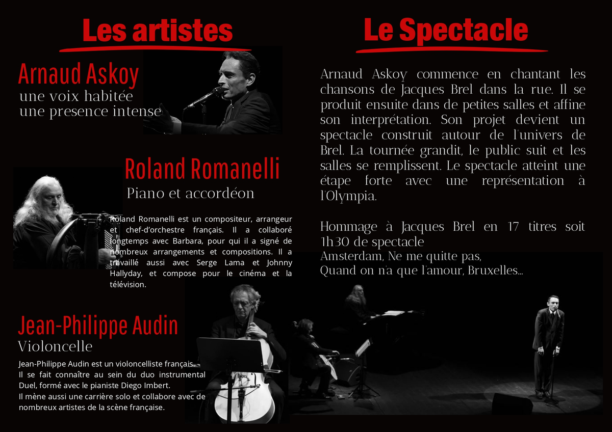 Spectacle Musical : La promesse BREL
