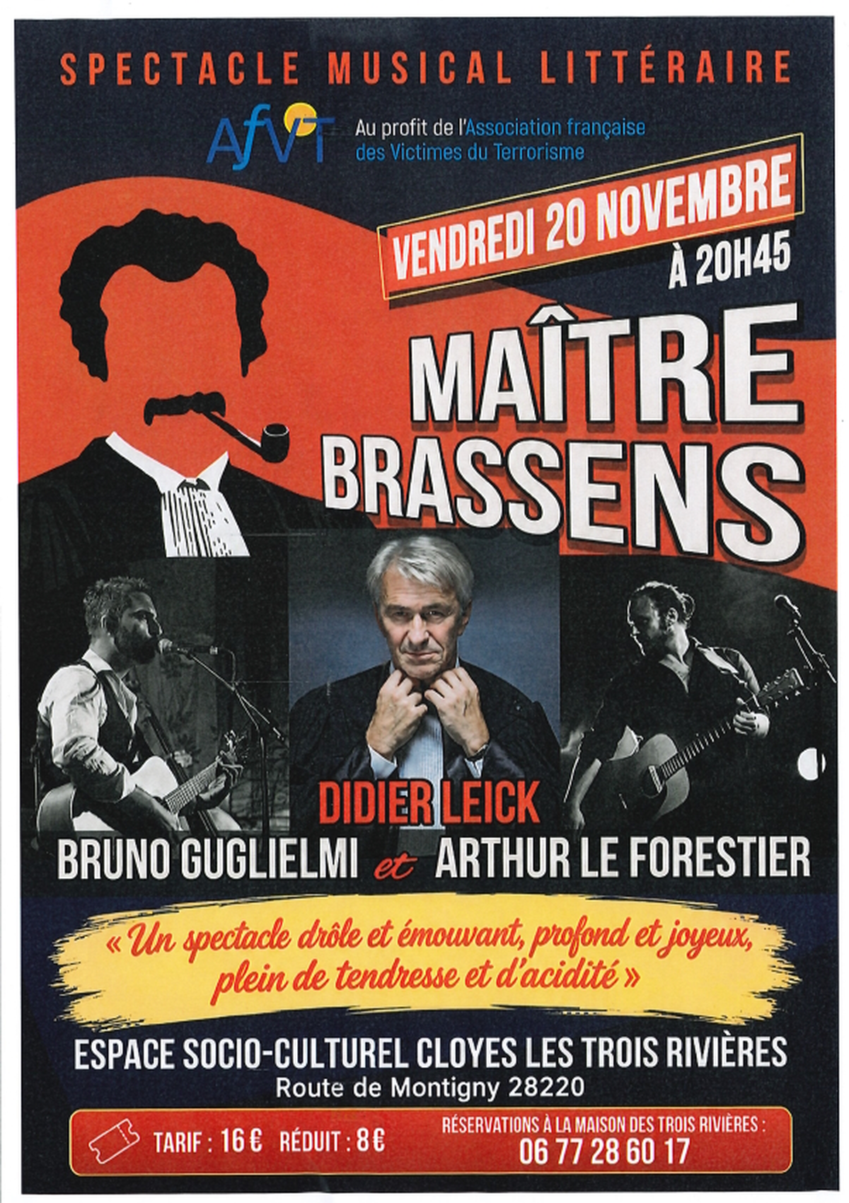 Spectacle musical littéraire - Maître Brassens