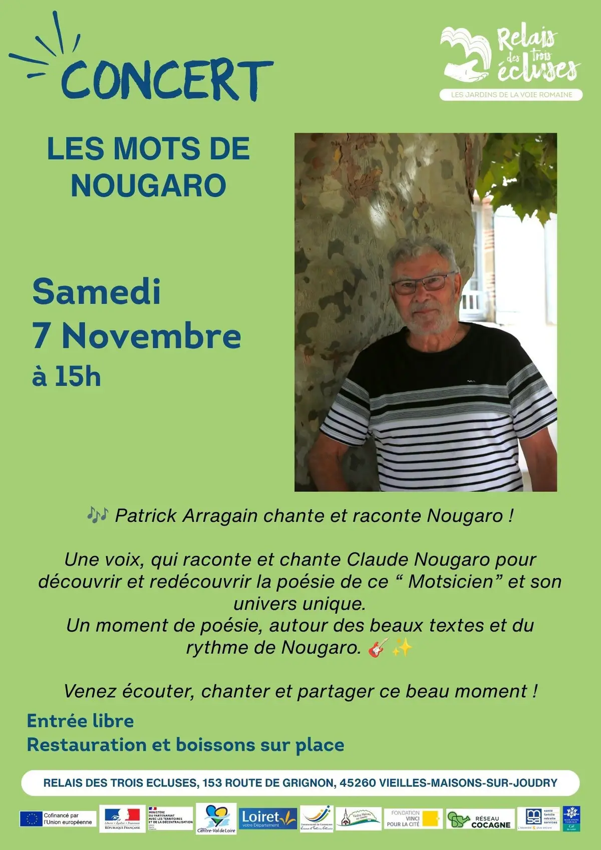Spectacle : Patrick Arragain chante et raconte Nougaro