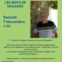 Spectacle : Patrick Arragain chante et raconte Nougaro