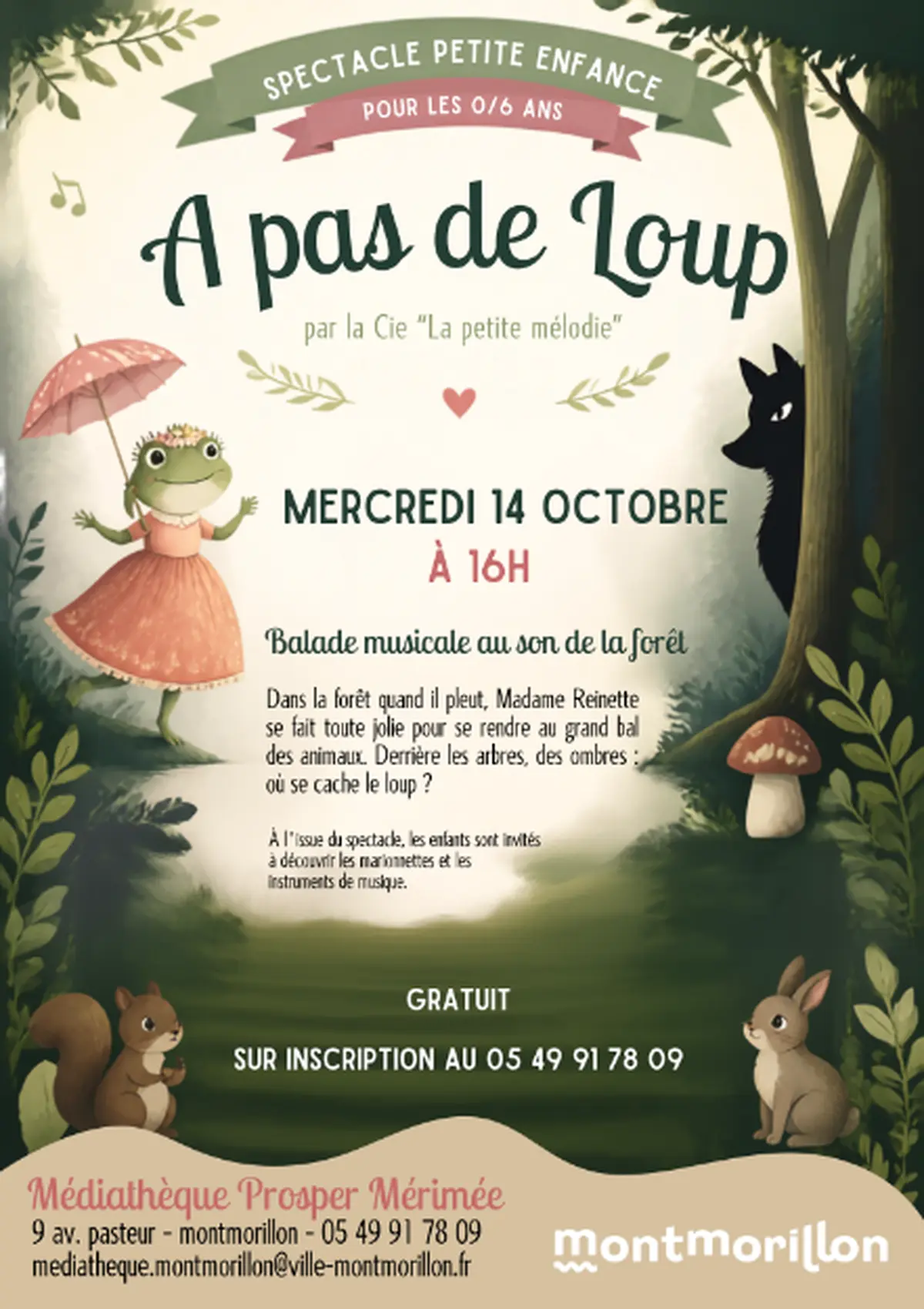 Spectacle petite enfance A pas de Loup