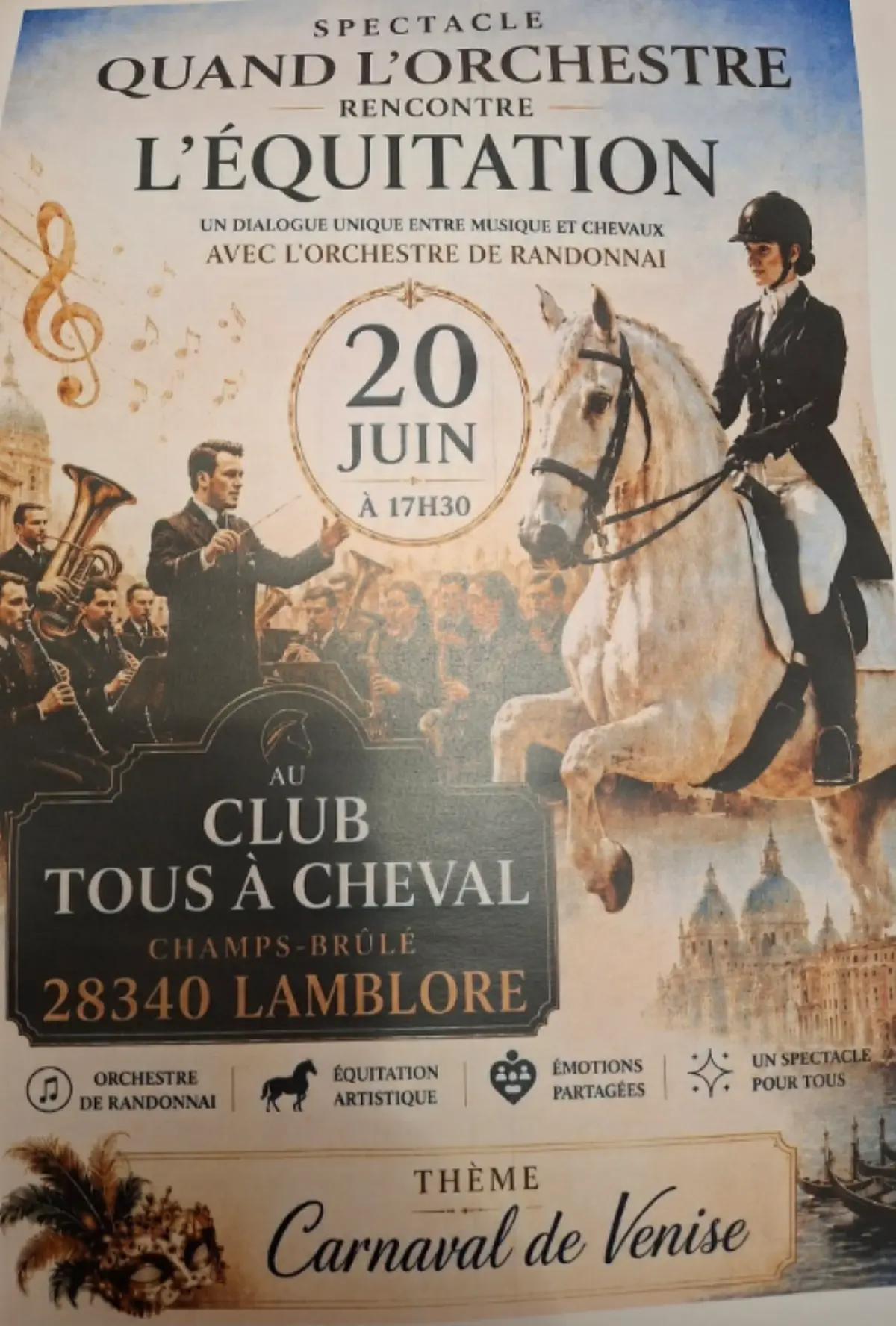 Spectacle Quand l'orchestre rencontre l'équitation