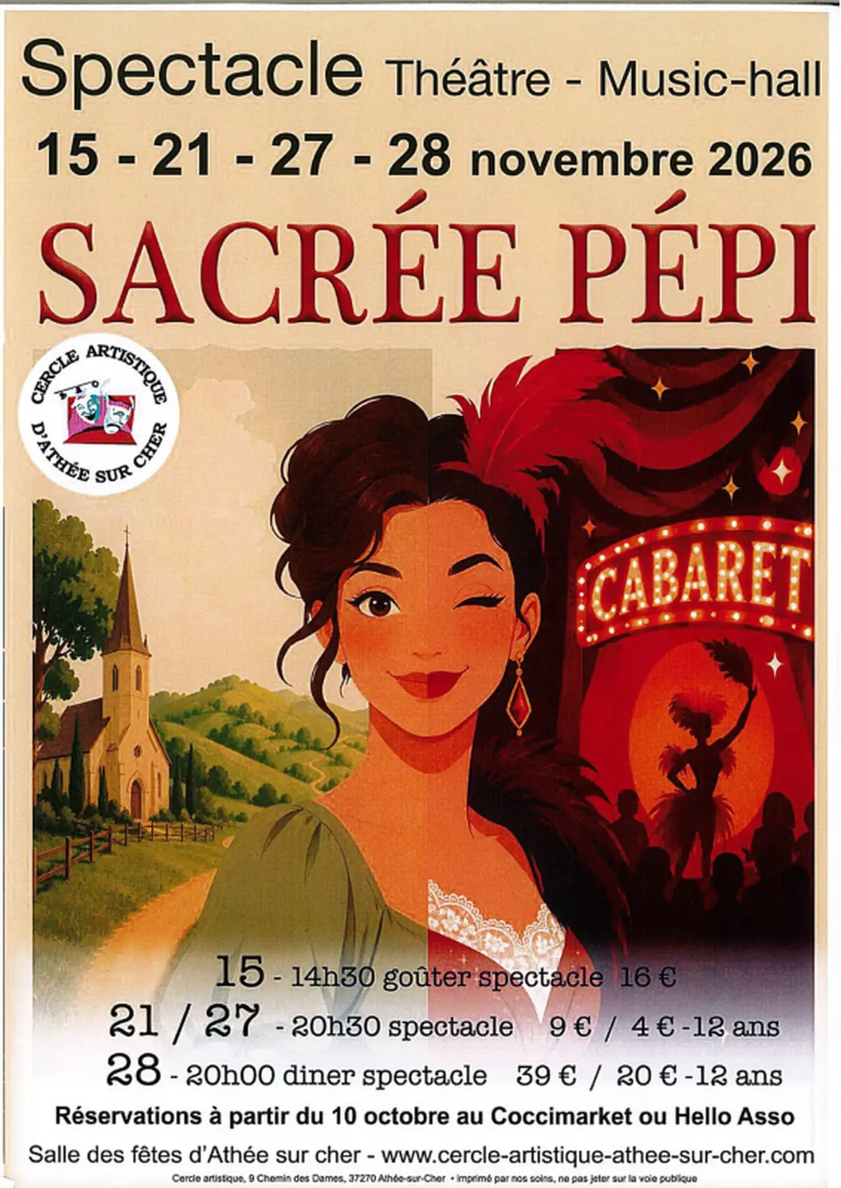 Spectacle « Sacrée Pépi » - Cie Cercle Artistique d'Athée-sur-Cher