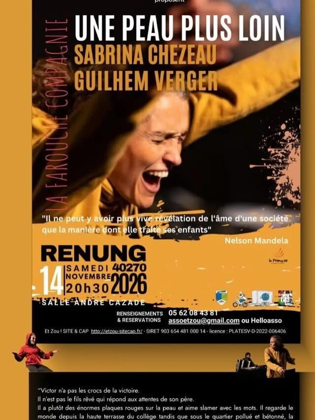 Spectacle Une peau plus loin