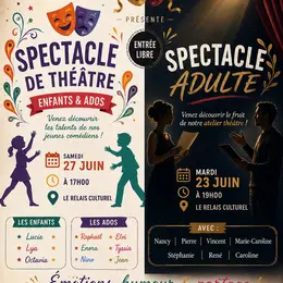Spectacles de théâtre  par l’association Théâtre and Co 