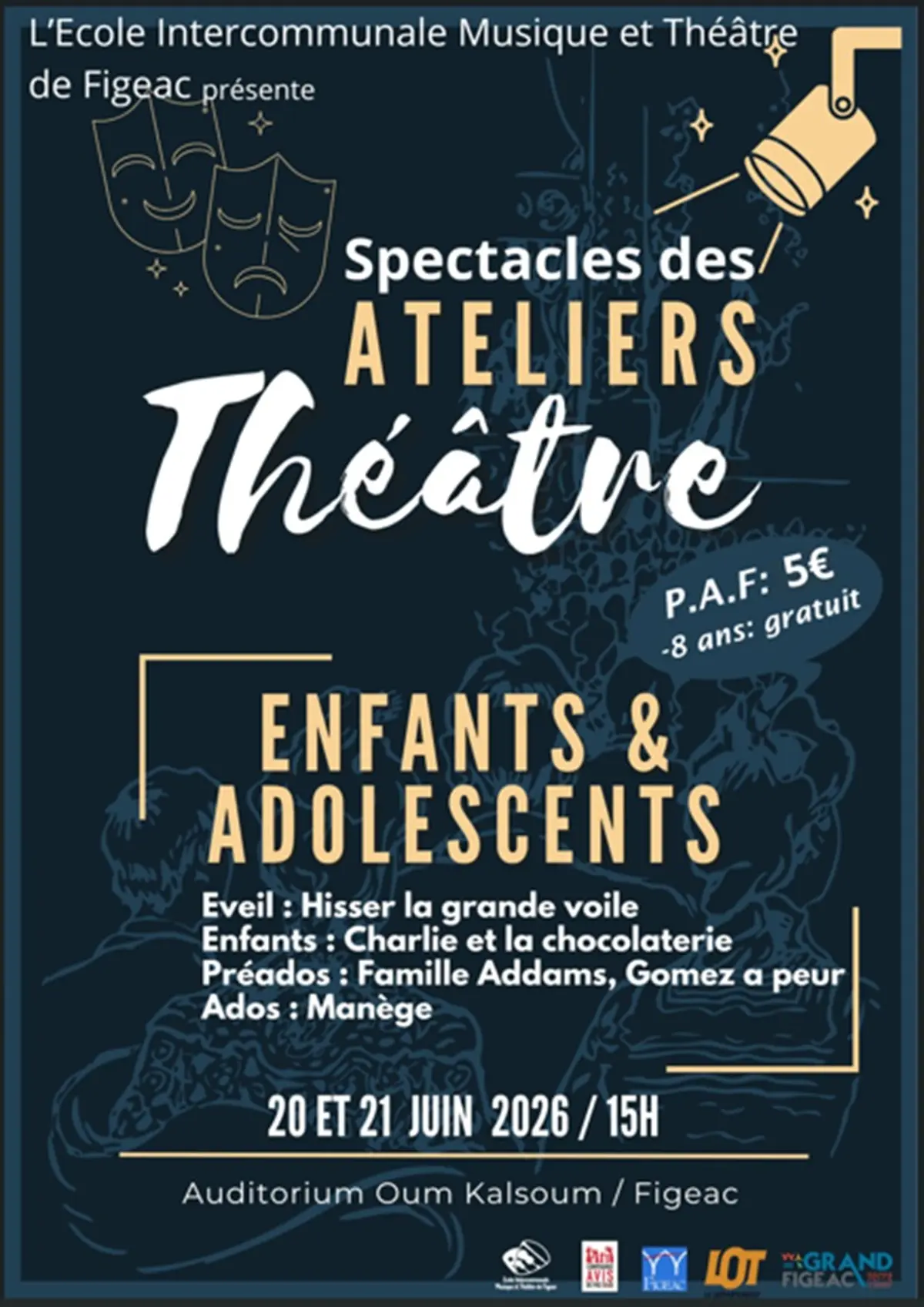 Spectacles des ateliers théâtre enfants et adolescents à Figeac