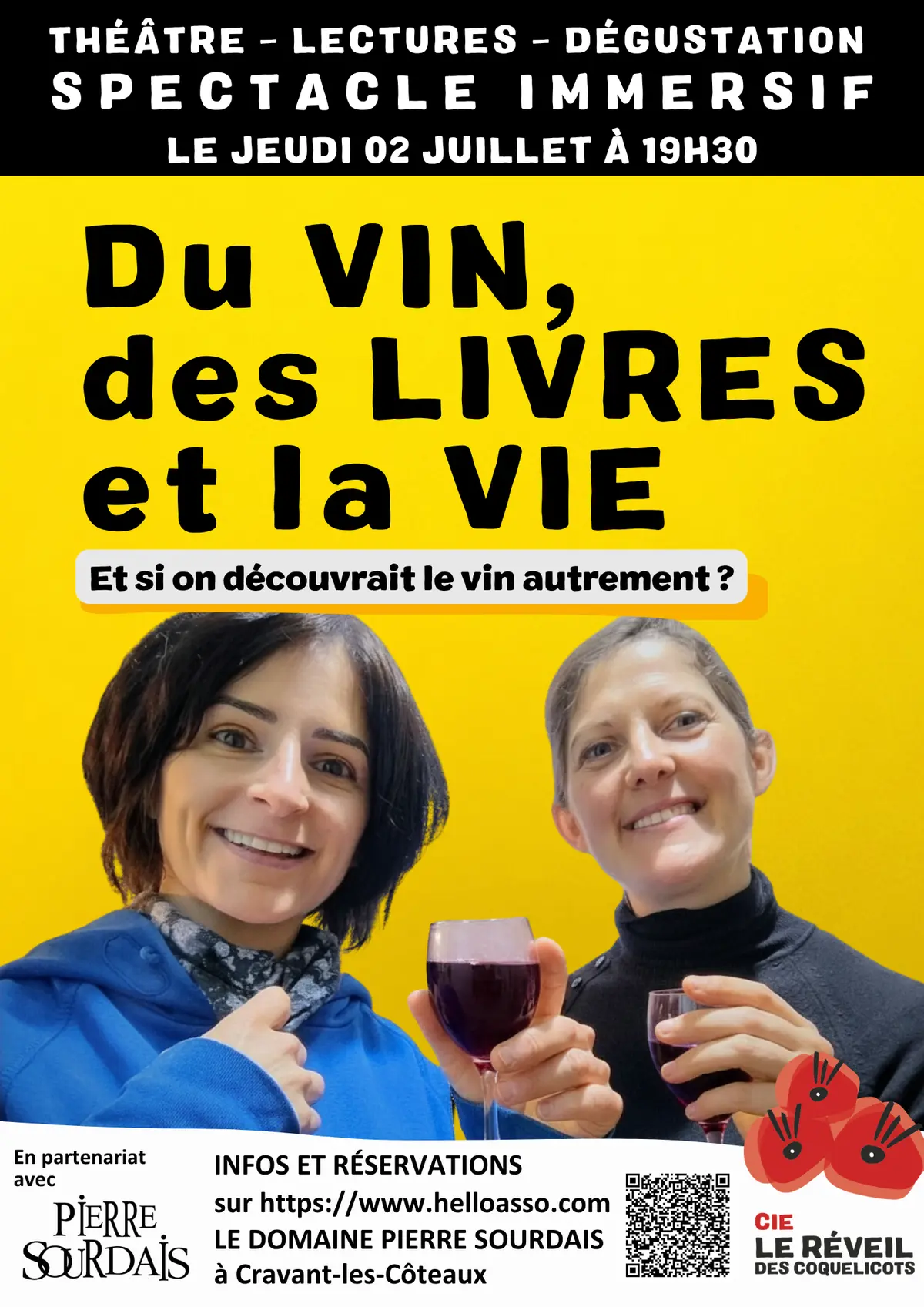 Spetacle immersif : Du vin, des livres, et la vie