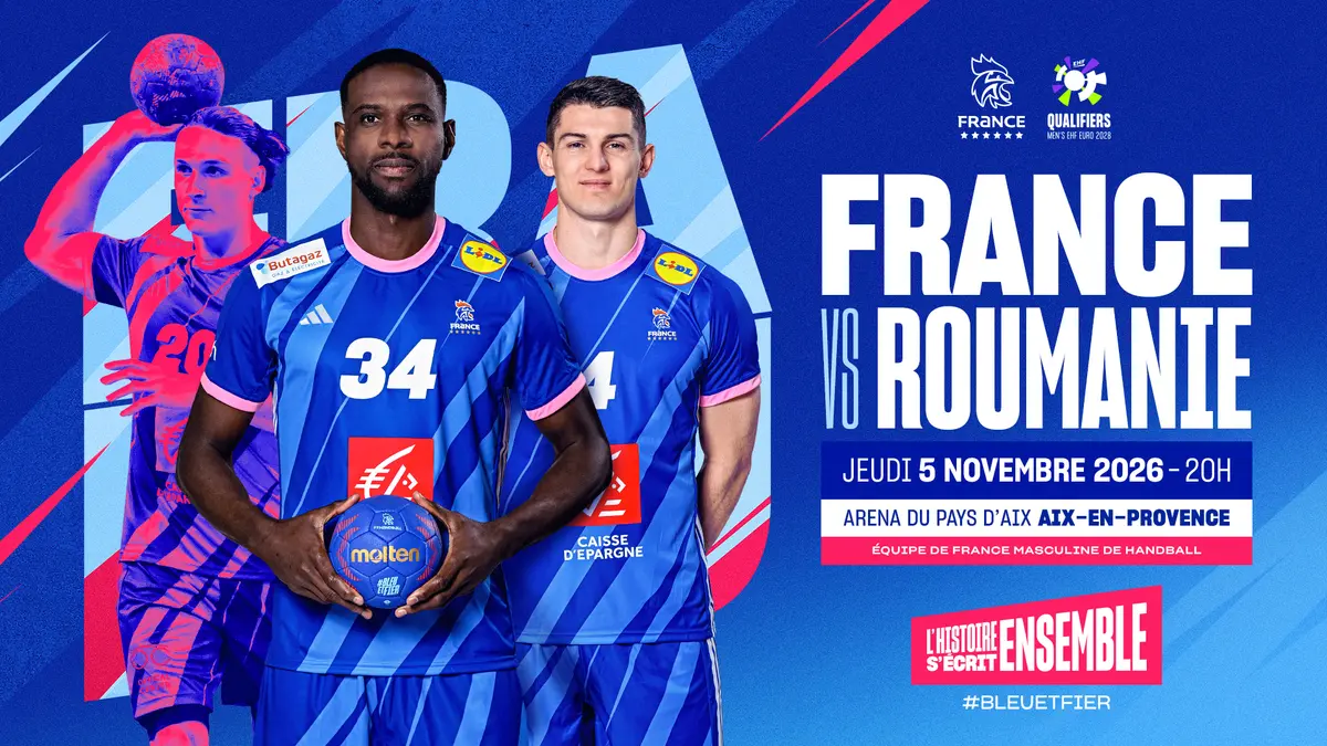 Sport - Rencontre internationale handball - Qualification MEN'S EHF EURO 2028 / FRANCE ROUMANIE