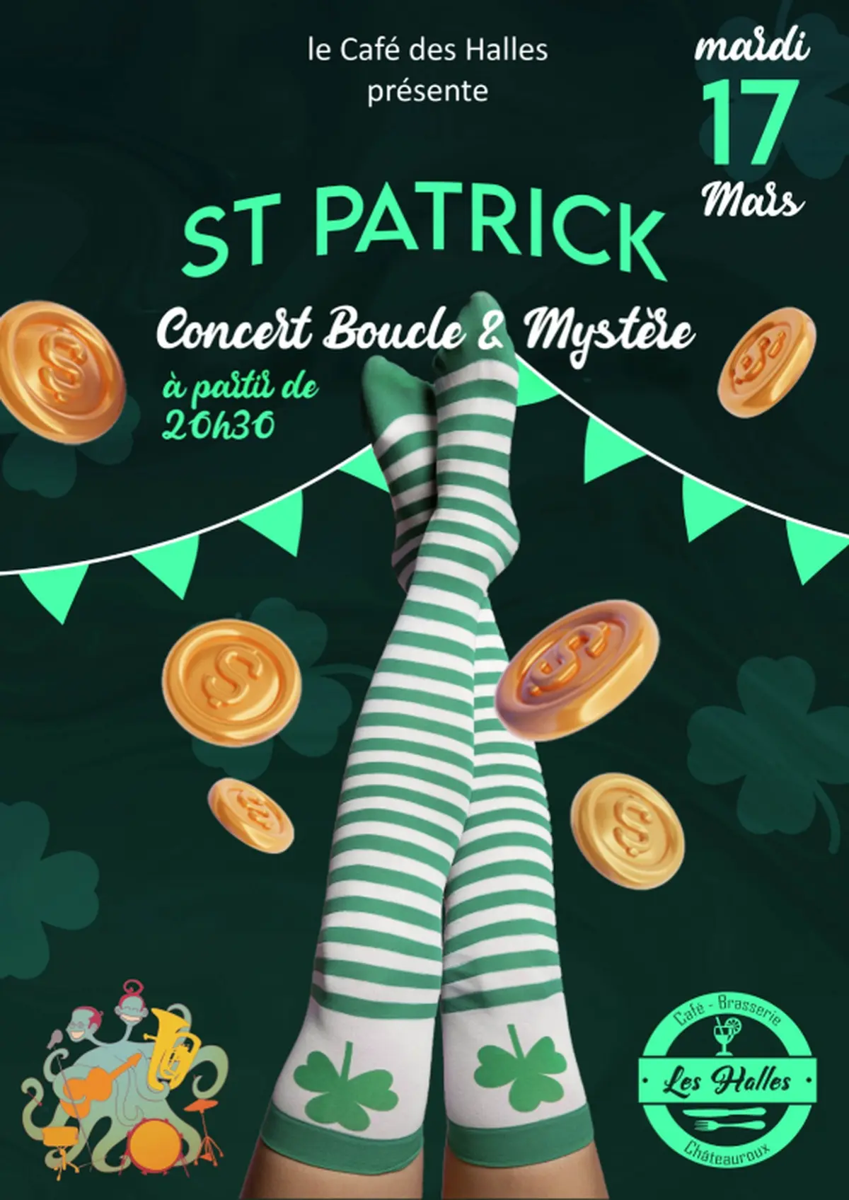 St Patrick au Café des Halles