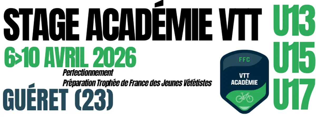 Stage Académie VTT : prépartion TFJV 2026