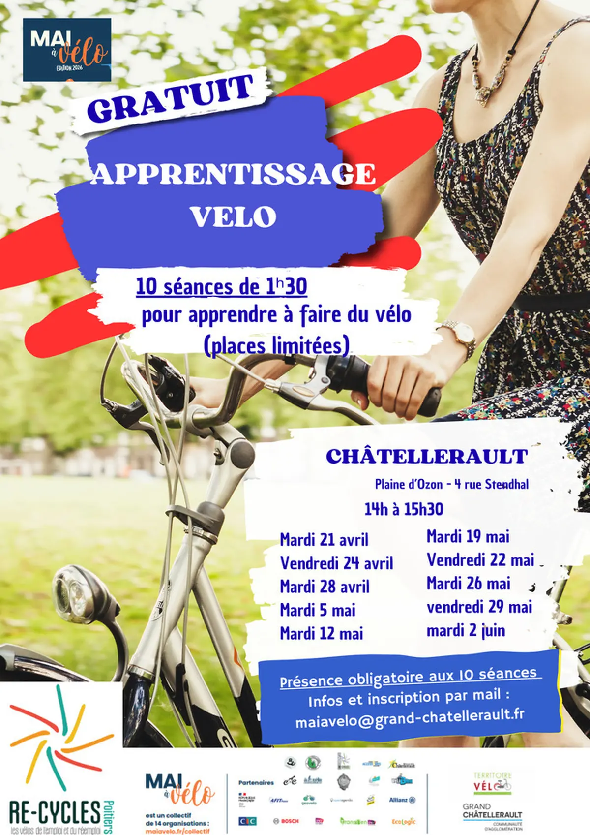 Stage adultes «apprentissage du vélo » - de l’initiation à la balade sur le chemin
