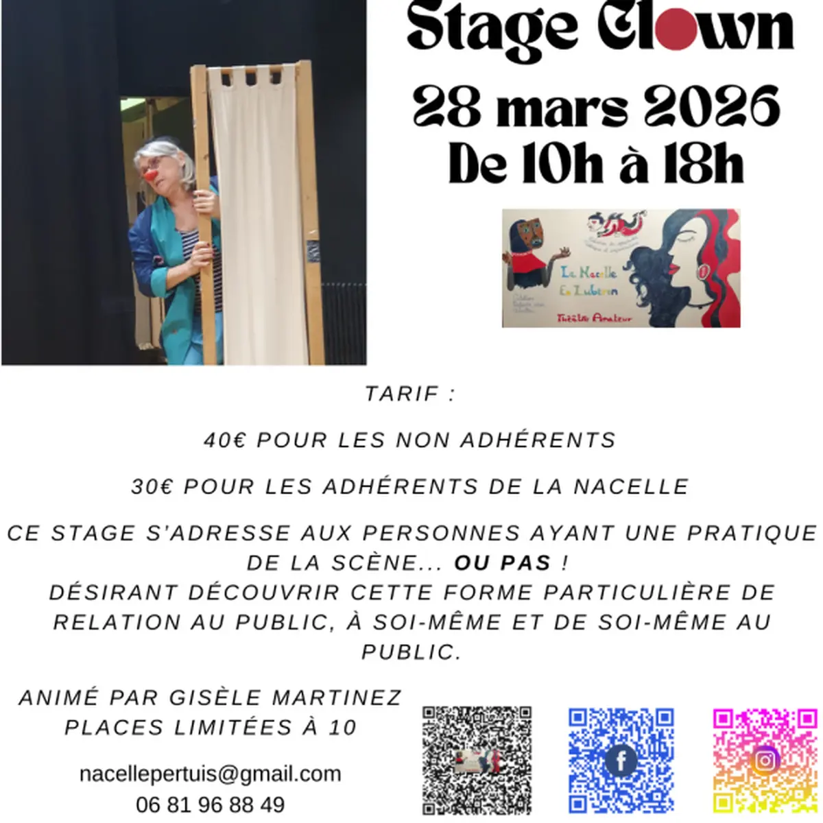 Stage adultes Clown