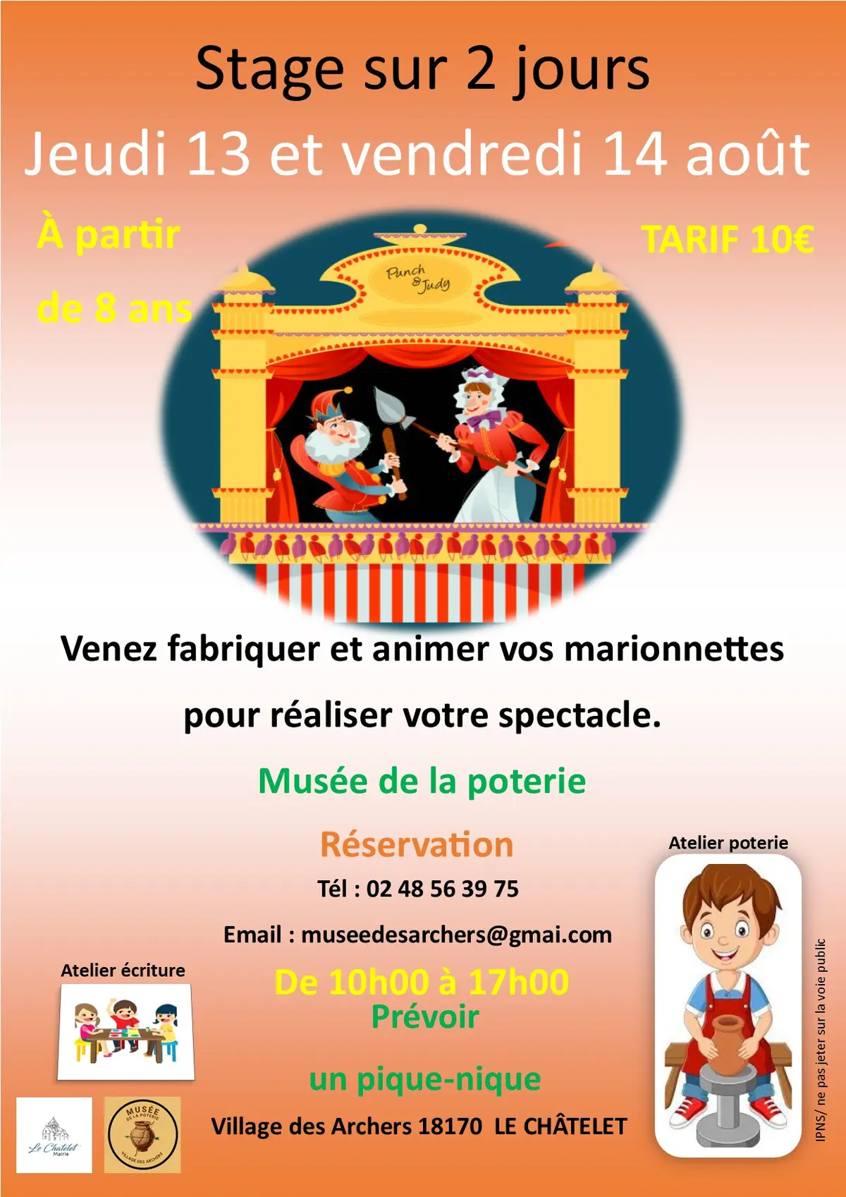 Stage atelier marionnettes au musée